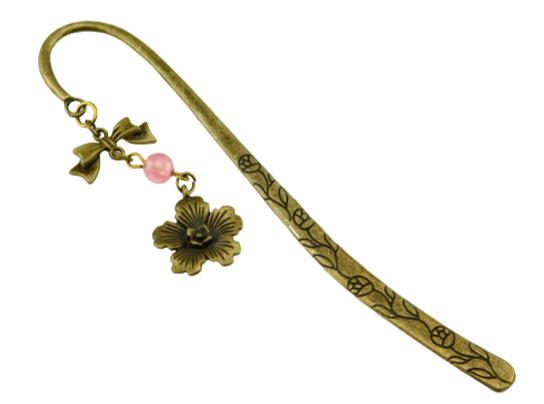 Lesezeichen "Flower Love" mit Erdbeerquarz