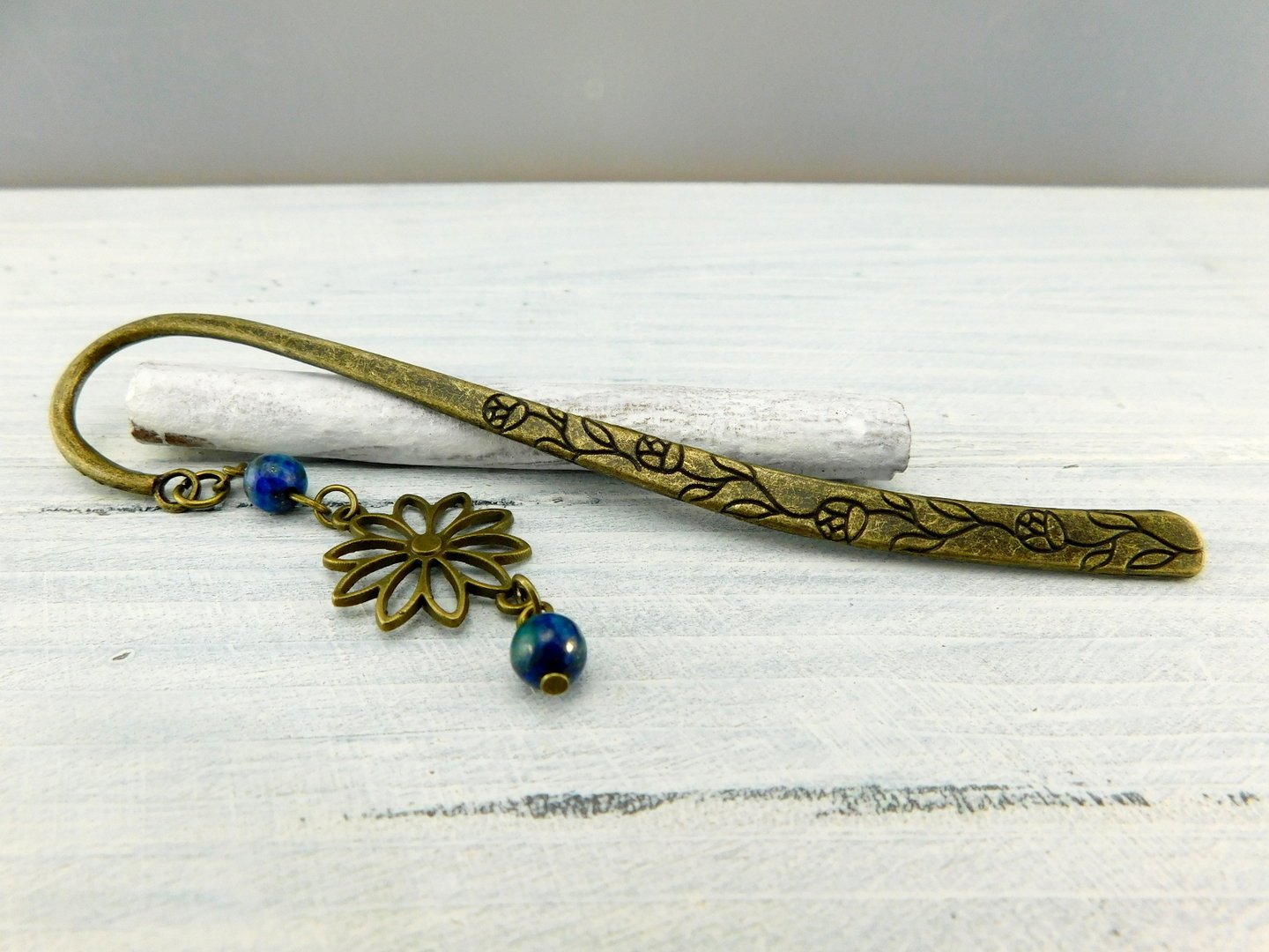 Großes bronzefarbenes Lesezeichen "Sunflower" - Vintage Schmuckstübchen