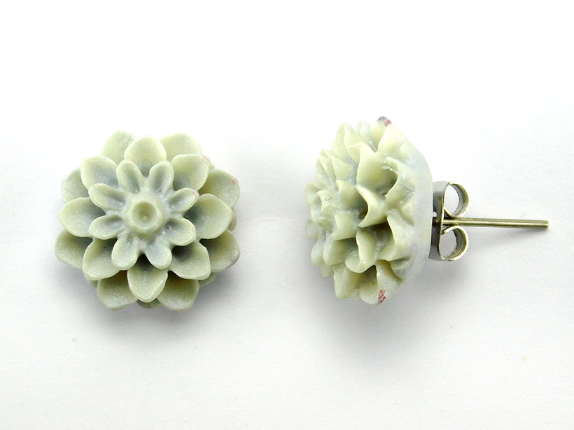 Blumenohrstecker "Porzellan" 15mm