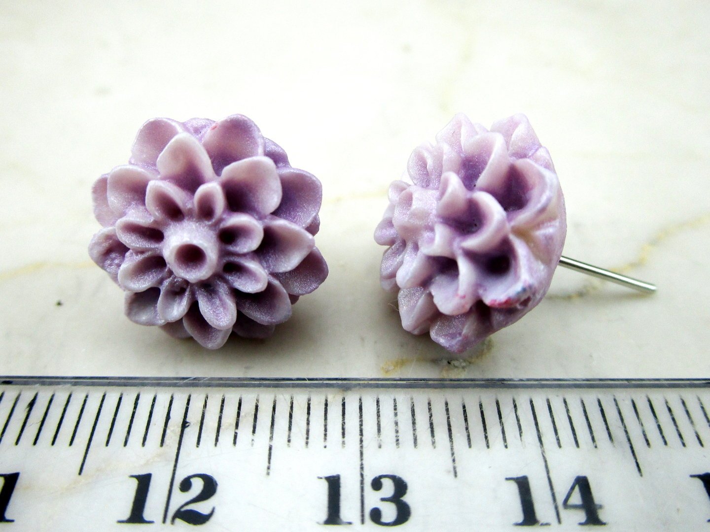 Blumenohrstecker "Pastellveilchen" 15mm