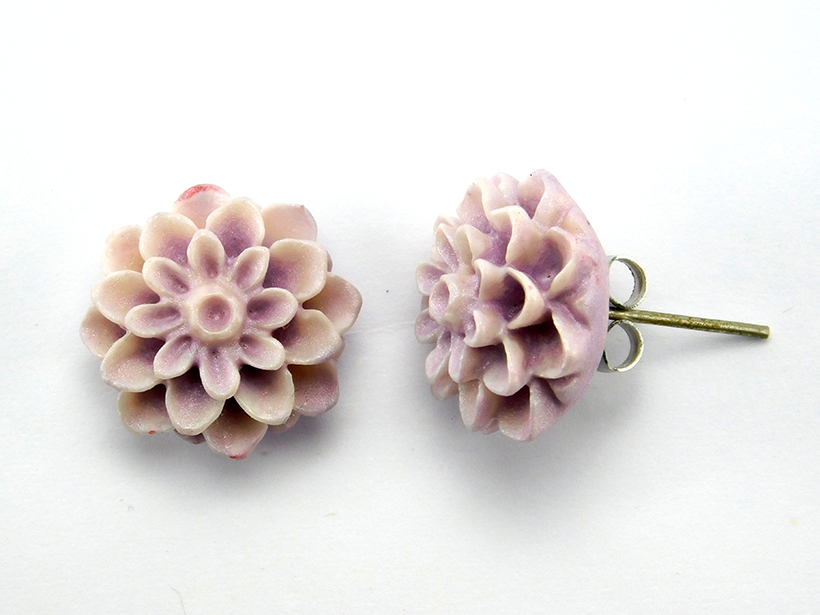 Blumenohrstecker "Pastellveilchen" 15mm