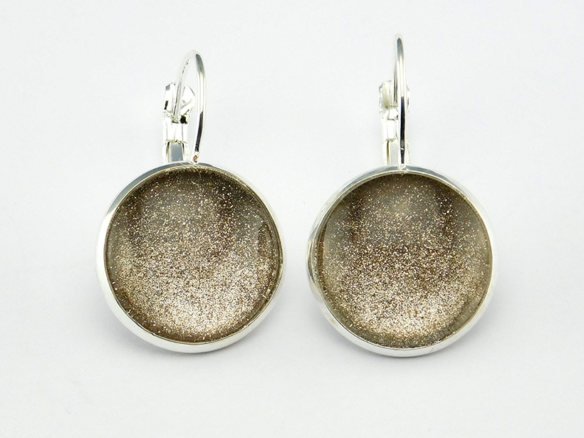 Klappohrringe "Sternenkristalle" in Silber Glitter