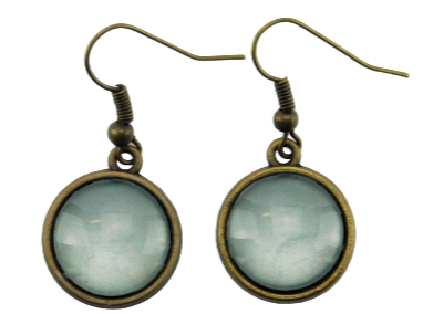 Ohrringe mit Cabochon "Mint Heaven" Bronze