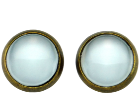 Ohrstecker mit Glasstein "Pastellblau" 10mm