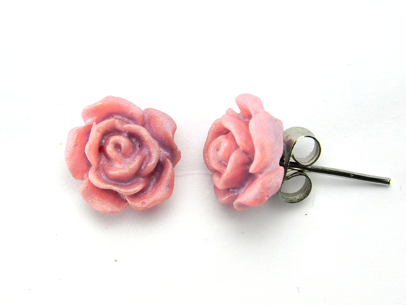 Rosenohrstecker "Zartrosa" 10mm