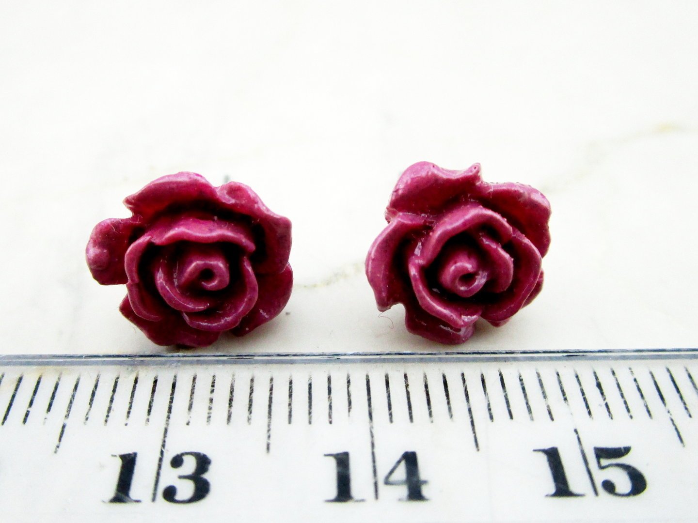 Rosenohrstecker "Rosarot" 10mm
