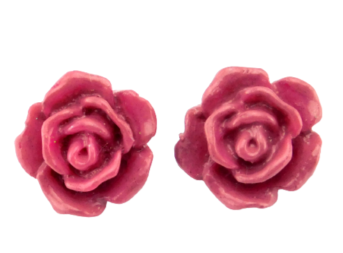Rosenohrstecker "Rosarot" 10mm