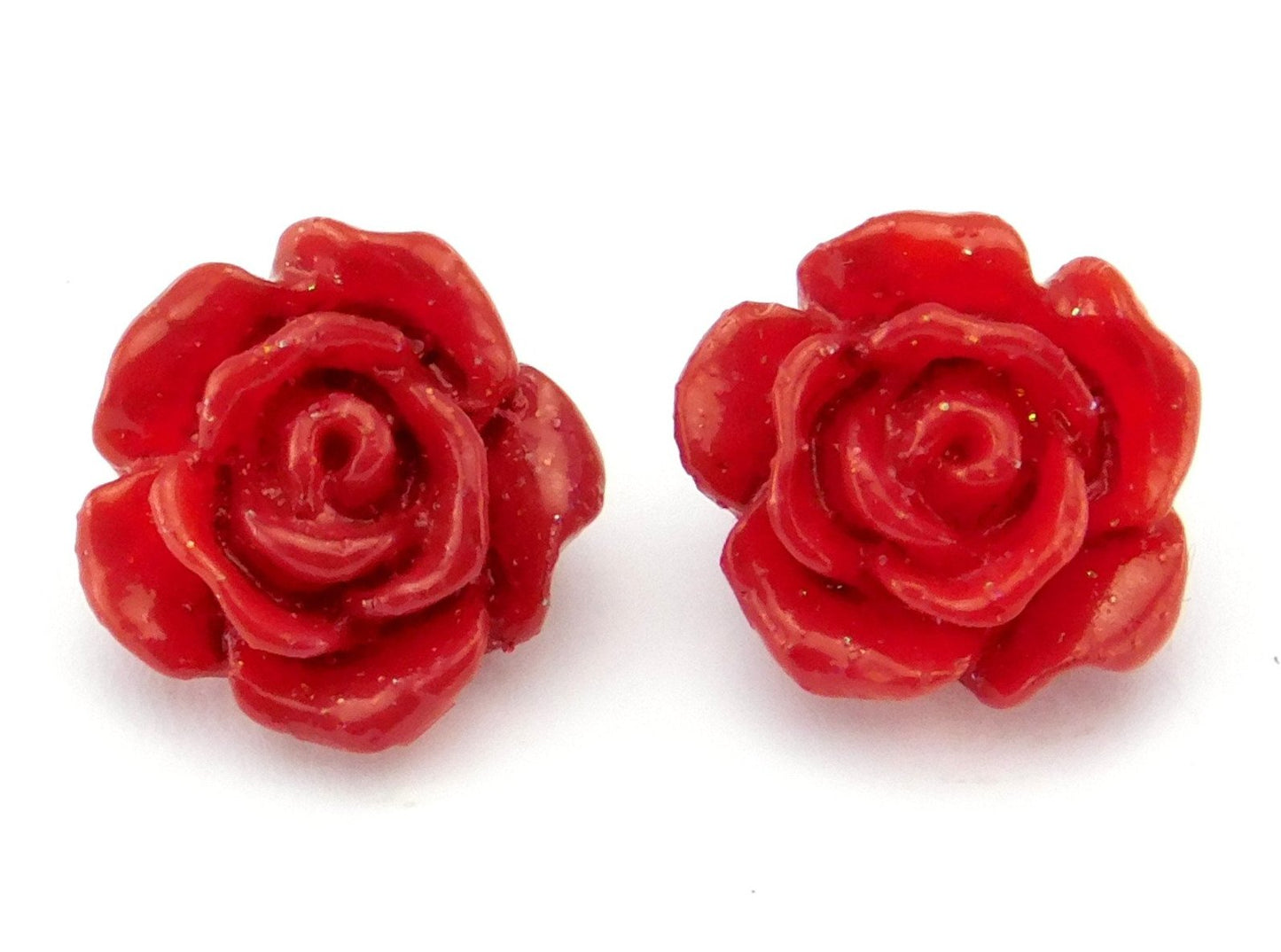 Rosenohrstecker "Rot" 10mm