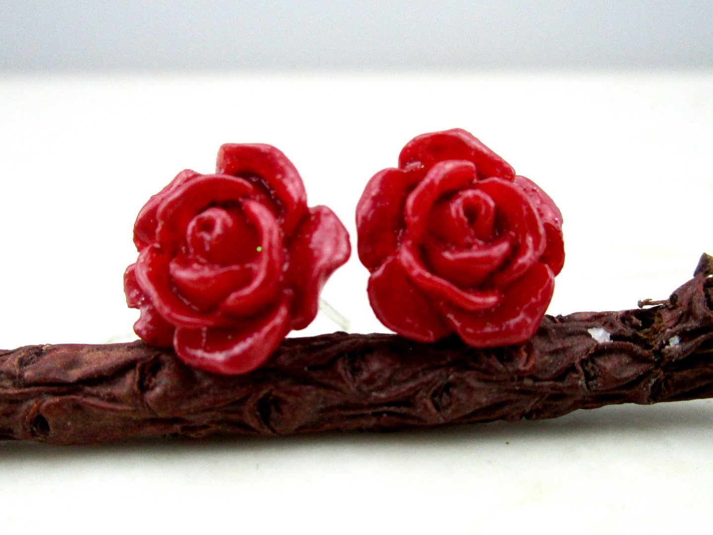 Rosenohrstecker "Rot" 10mm