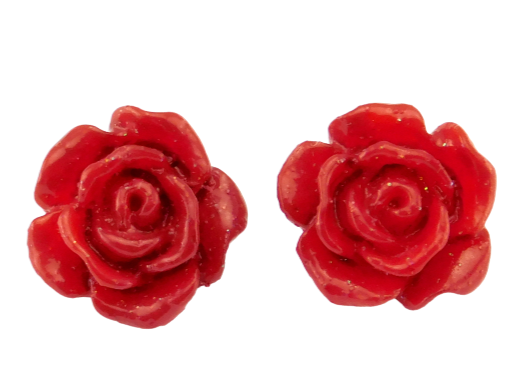 Rosenohrstecker "Rot" 10mm