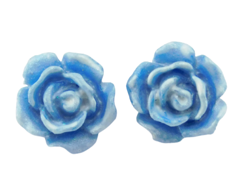 Rosenohrstecker "Himmelblau" 10mm