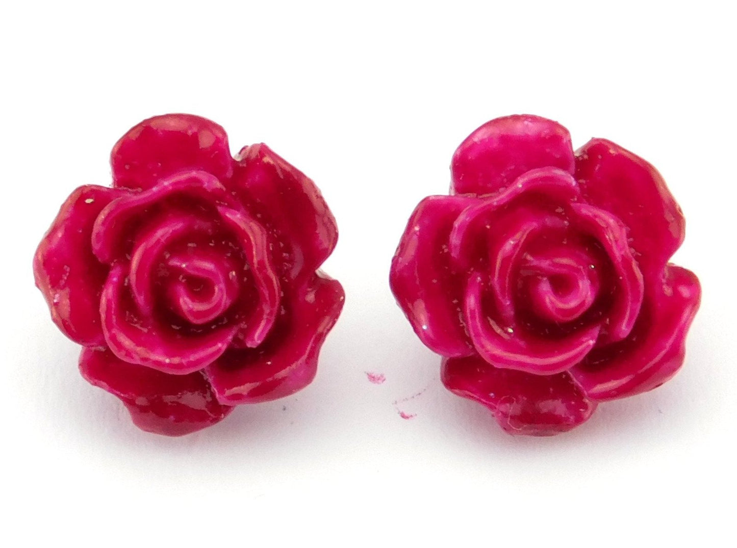 Rosenohrstecker "Lipstick Red" 10mm