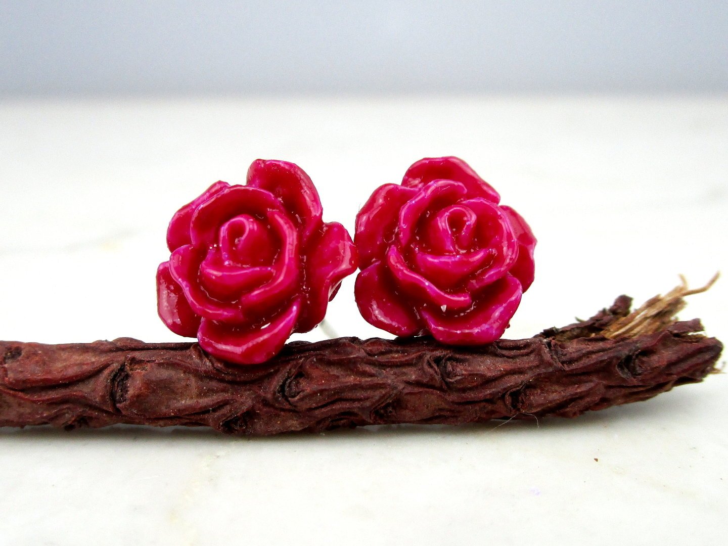 Rosenohrstecker "Lipstick Red" 10mm