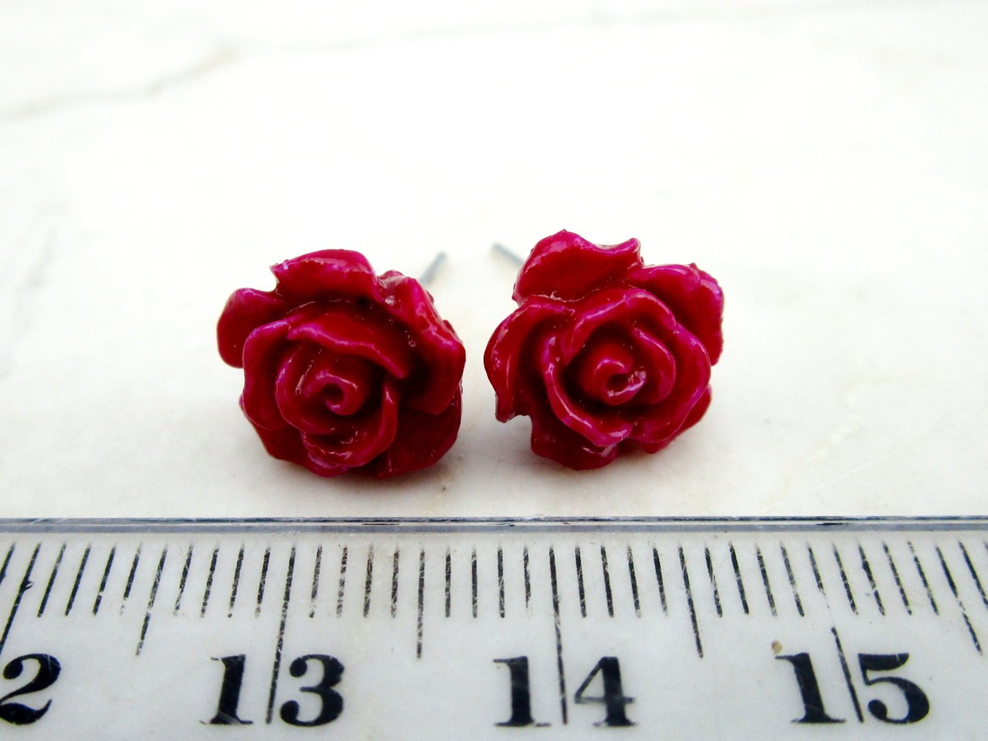 Rosenohrstecker "Lipstick Red" 10mm