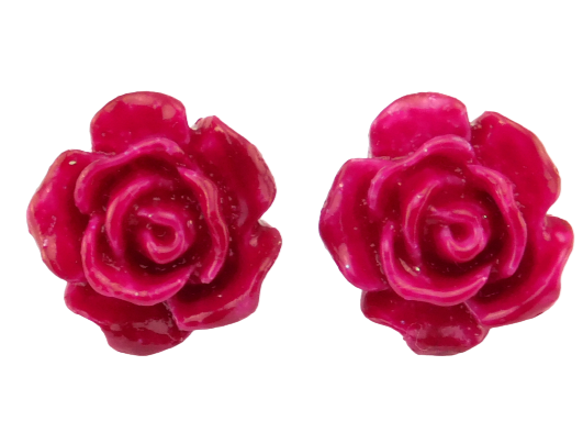 Rosenohrstecker "Lipstick Red" 10mm