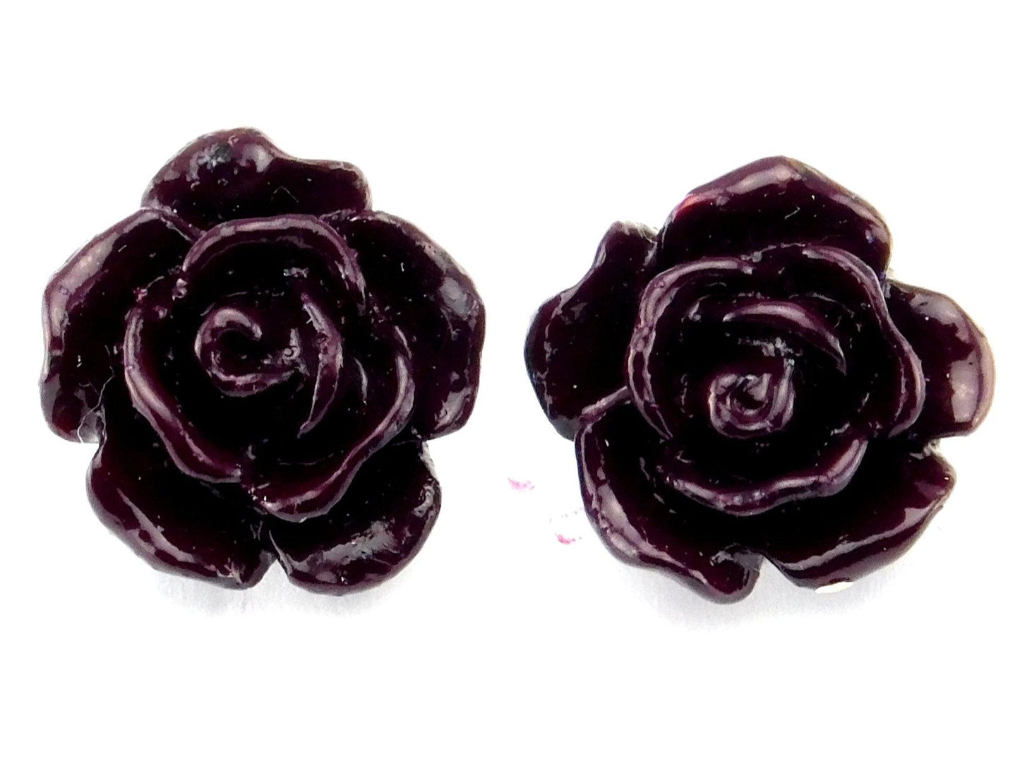 Rosenohrstecker "Dunkle Kirsche" 10mm