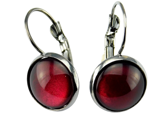 Klappohrringe "Deep Red"