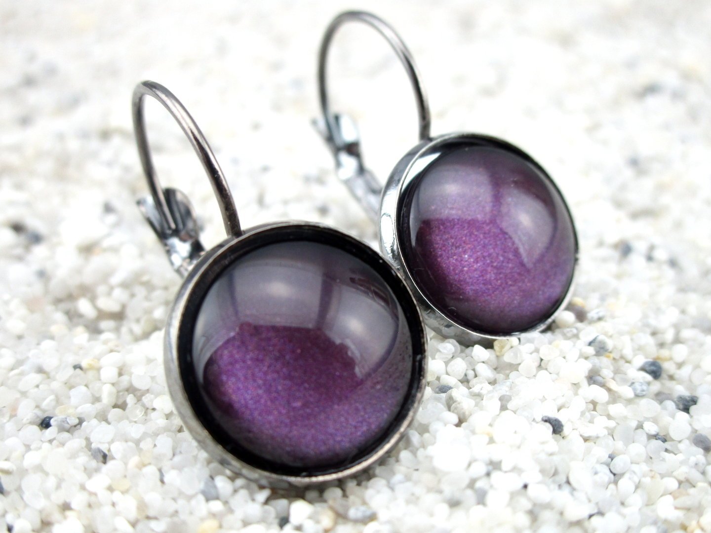Klappohrringe "Violet Velvet"