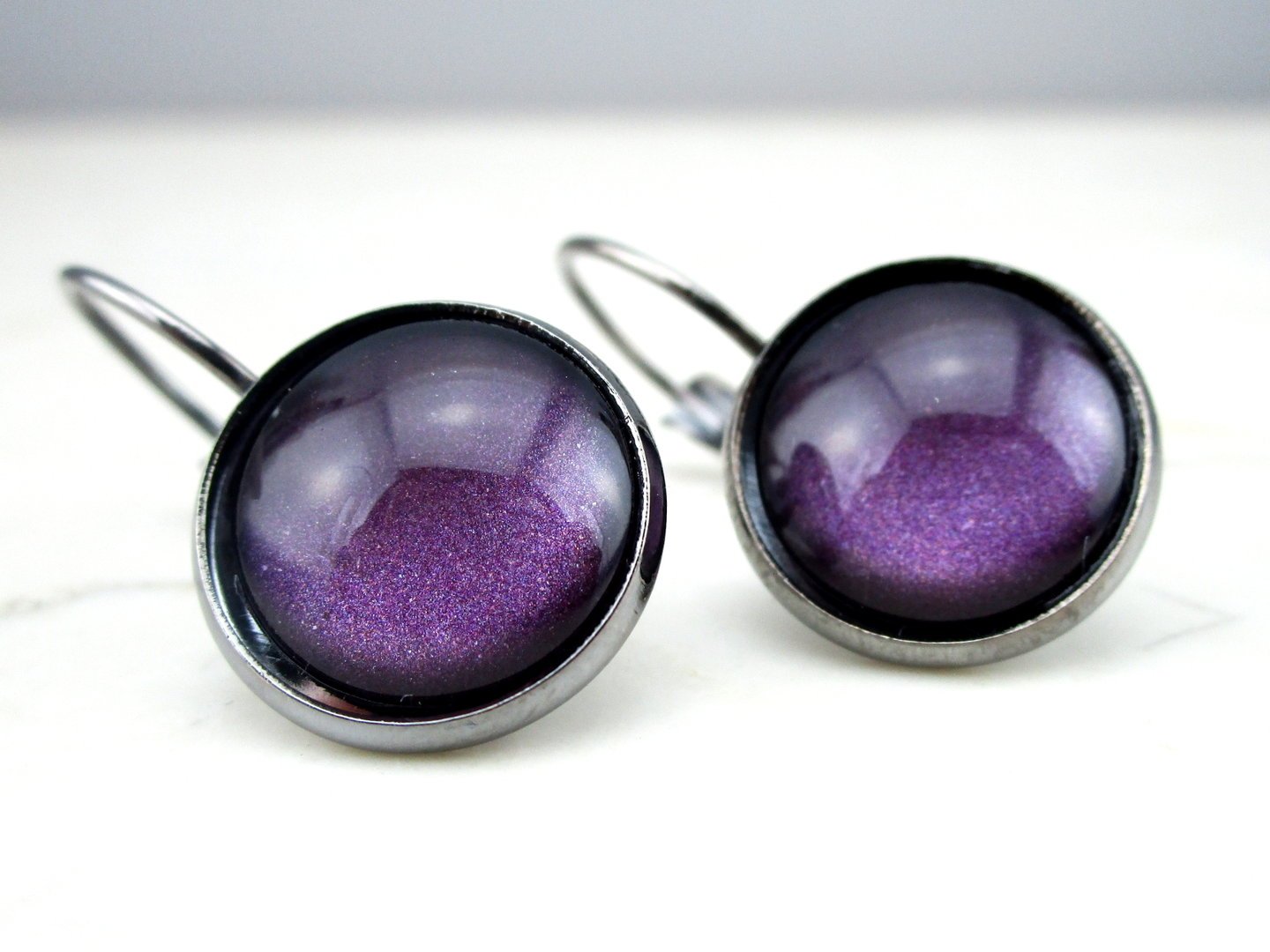 Klappohrringe "Violet Velvet"