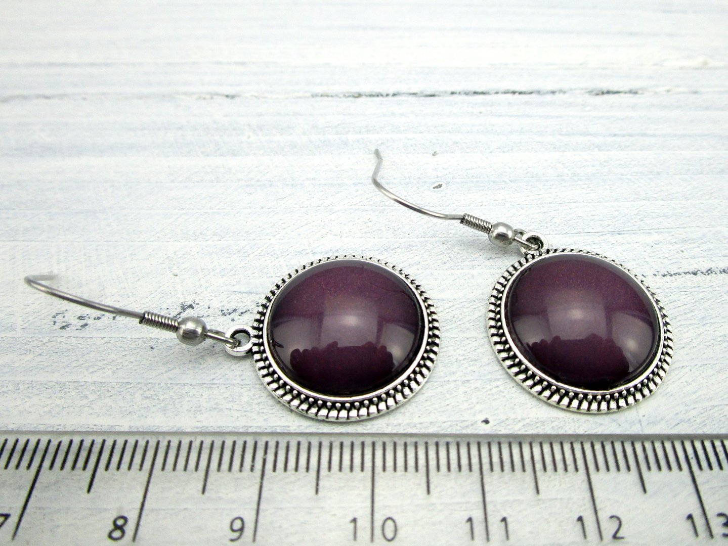 Cabochon Ohrringe "Pflaume"