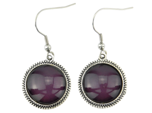 Cabochon Ohrringe "Pflaume"