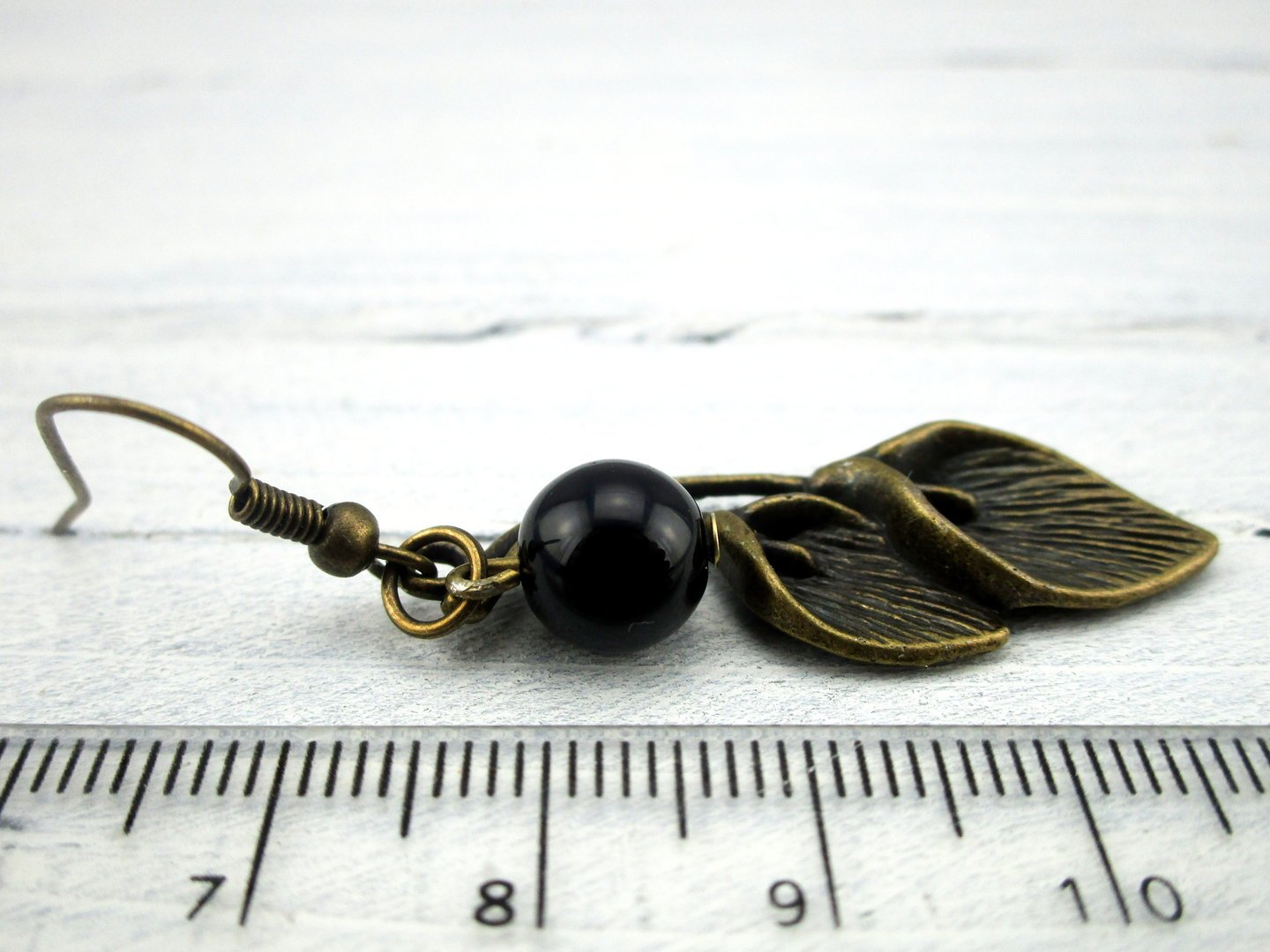 Vintage-Stil Ohrringe "Agatha" mit Onyxperle