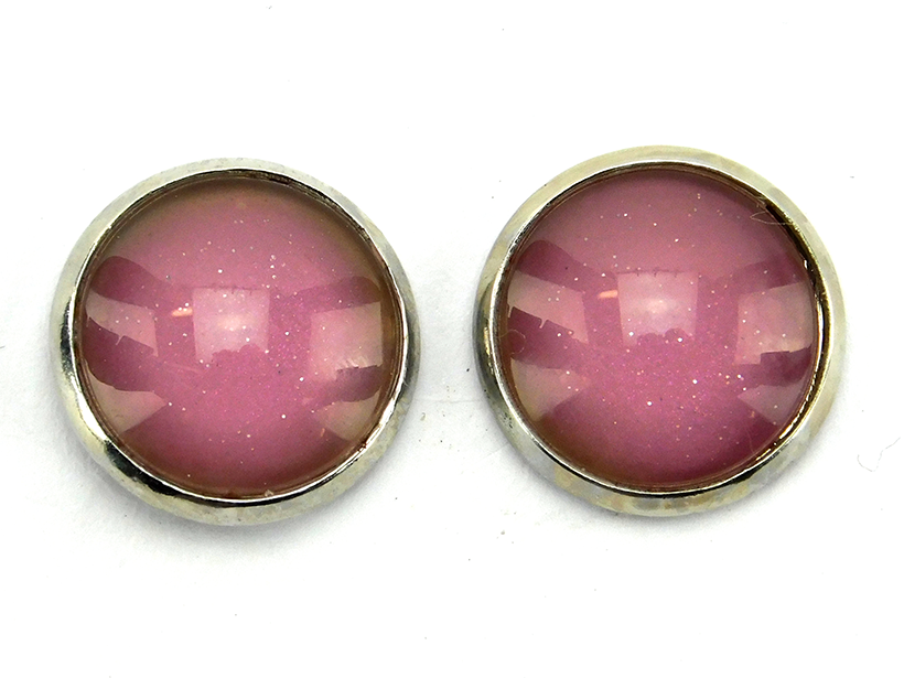 Ohrstecker "Rosé" in Silber 14mm