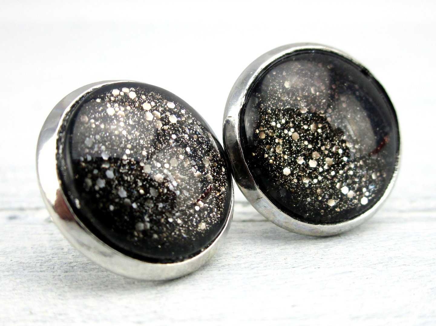 Ohrstecker "Milchstraße" in Silber 14mm