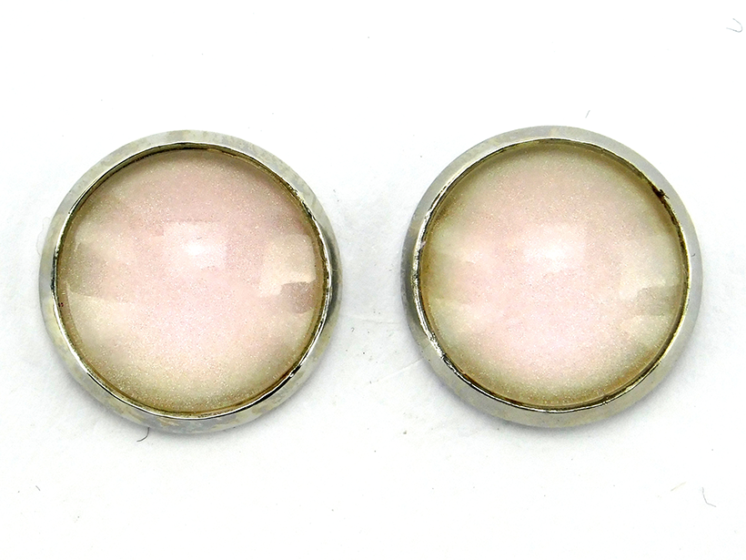 Ohrstecker "Pastellrosa" in Silber 14mm