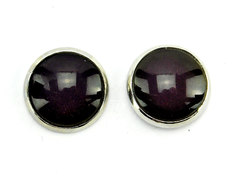 Ohrstecker "Veilchenlila" in Silber 14mm