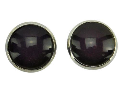 Ohrstecker "Veilchenlila" in Silber 14mm