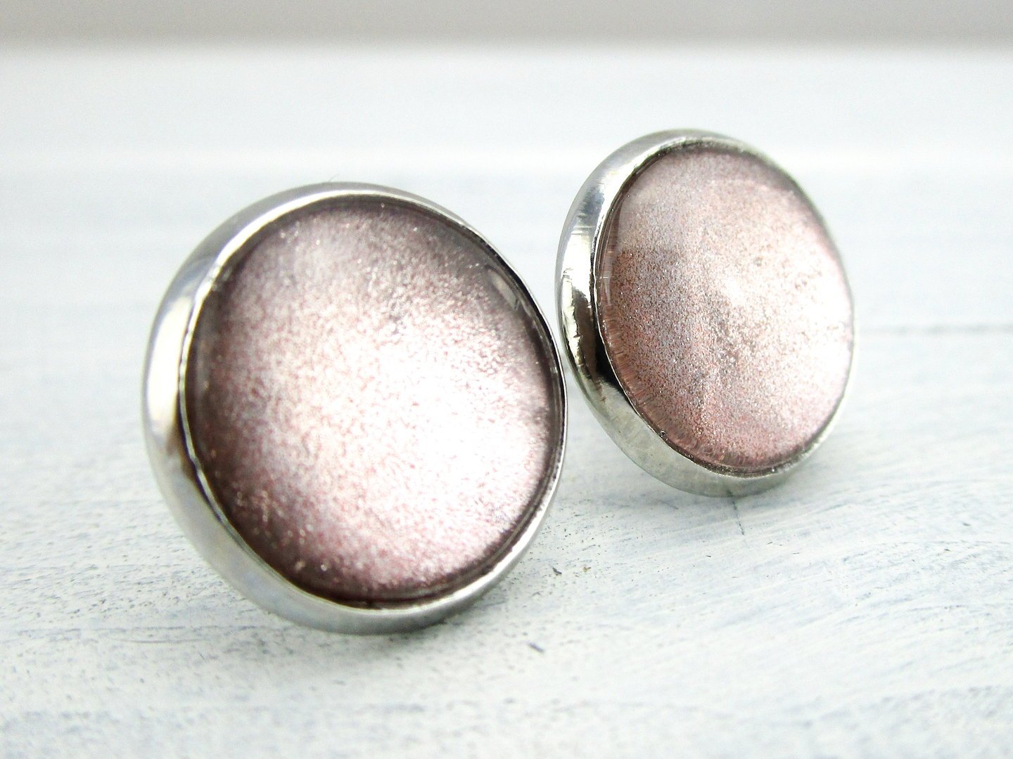 Ohrstecker "Zuckerguss" in Silber 14mm
