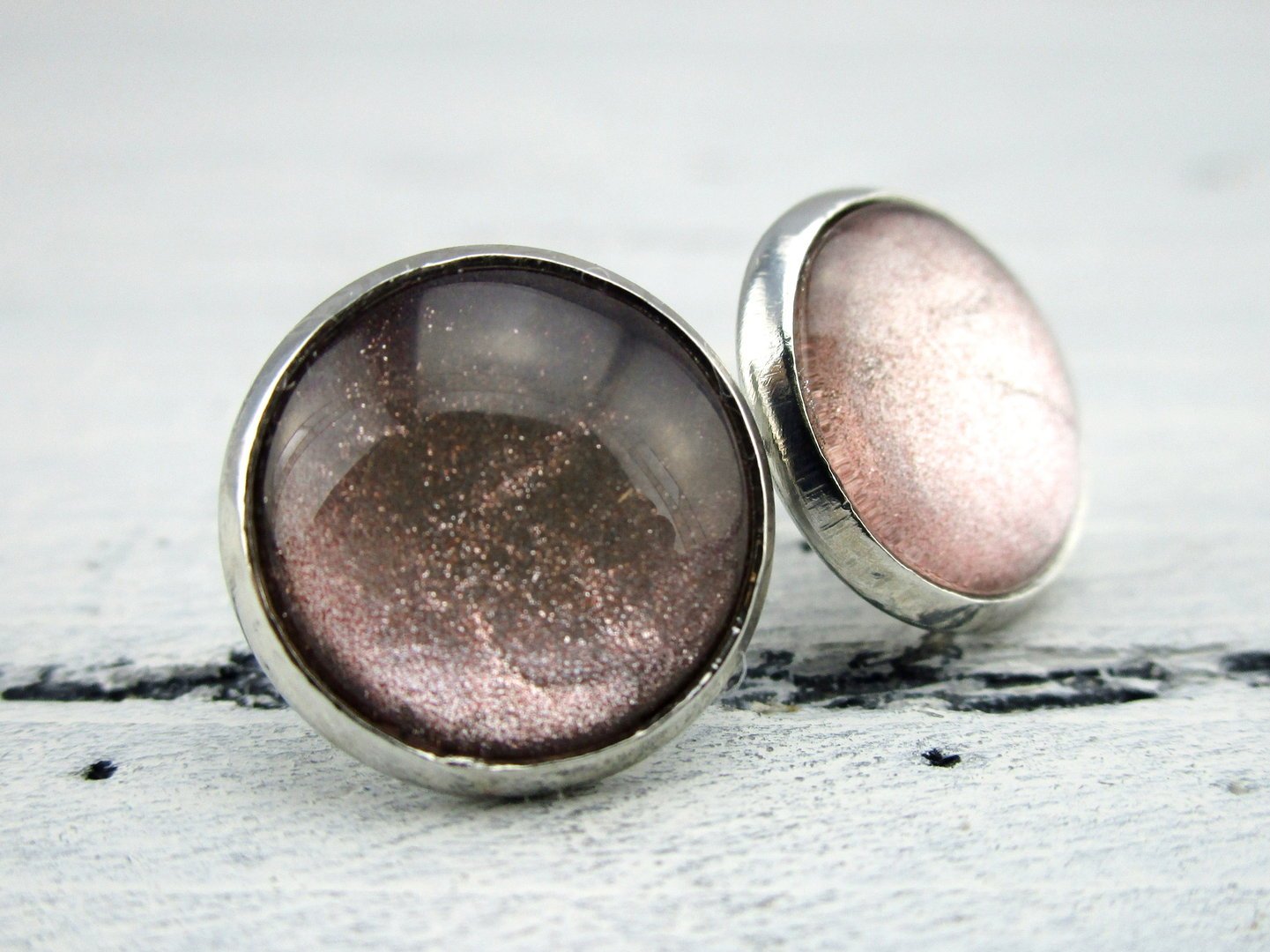 Ohrstecker "Zuckerguss" in Silber 14mm