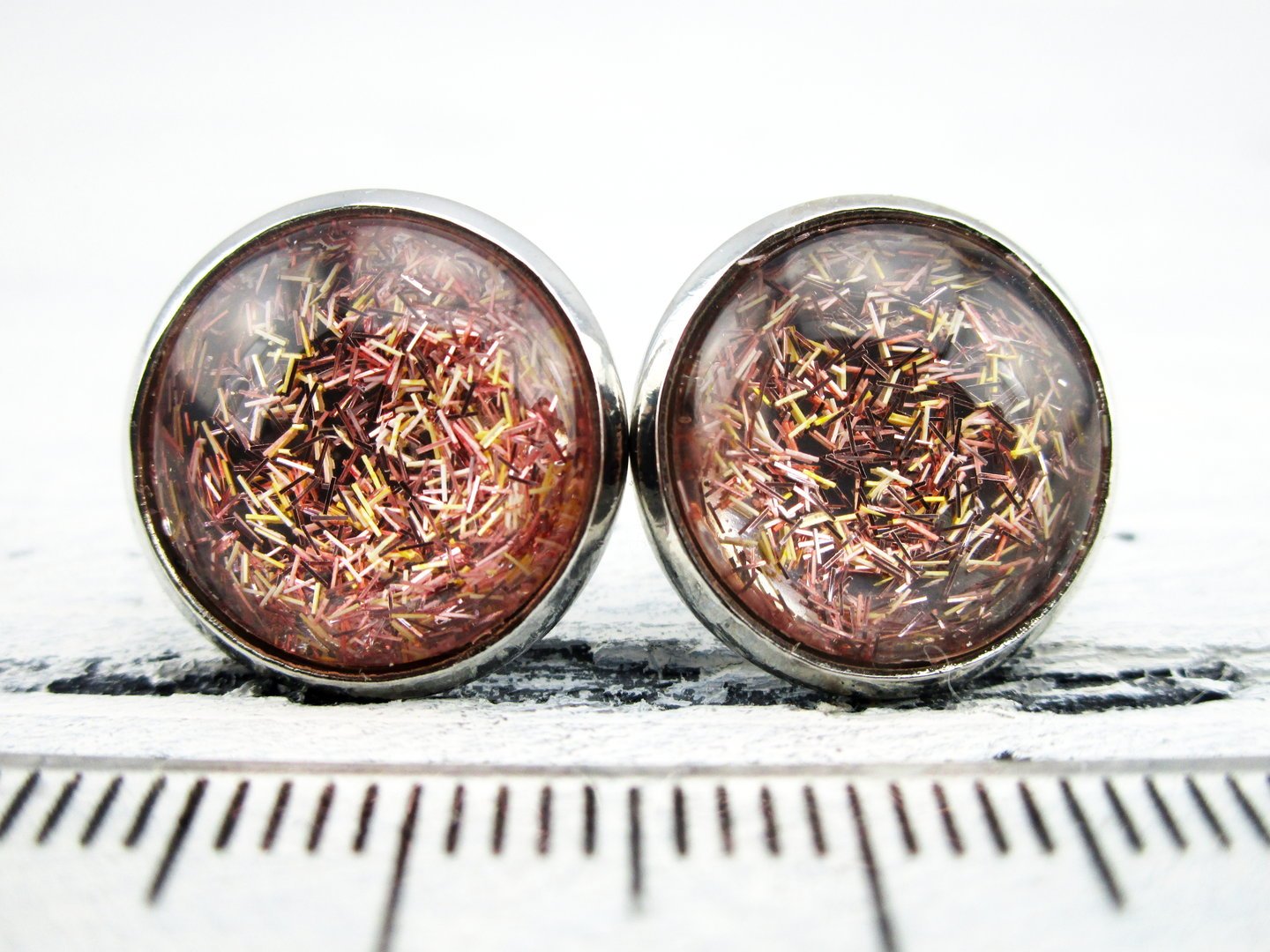 Ohrstecker "Einhornhaar" in Silber 14mm
