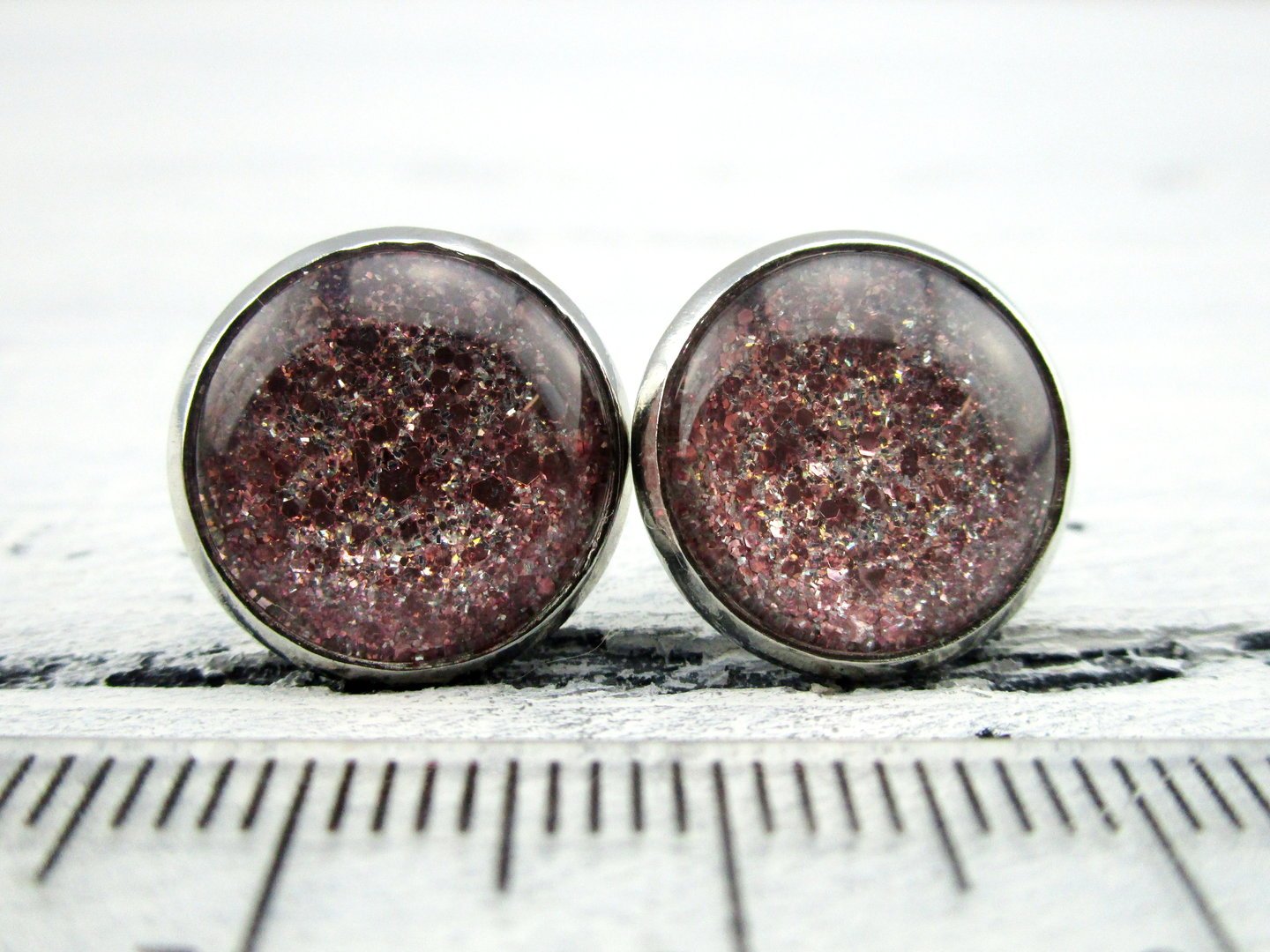 Ohrstecker "Zuckerkruste" in Silber 14mm