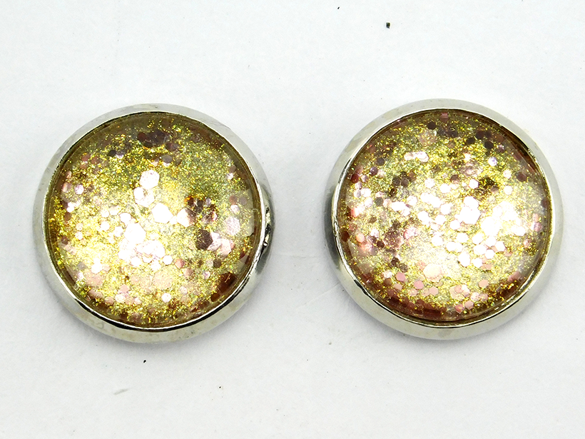 Ohrstecker "Champagnersorbet" in Silber 14mm