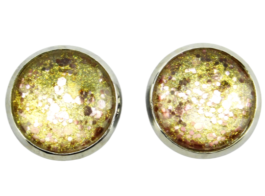 Ohrstecker "Champagnersorbet" in Silber 14mm