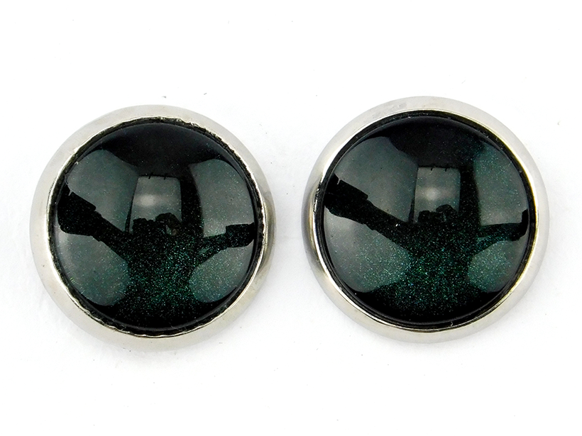 Ohrstecker "Schimmerndes Grün" aus Edelstahl 12mm