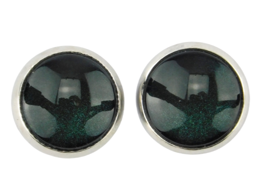 Ohrstecker "Schimmerndes Grün" aus Edelstahl 12mm