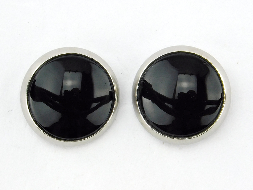 Ohrstecker "Elegant Black" aus Edelstahl 12mm