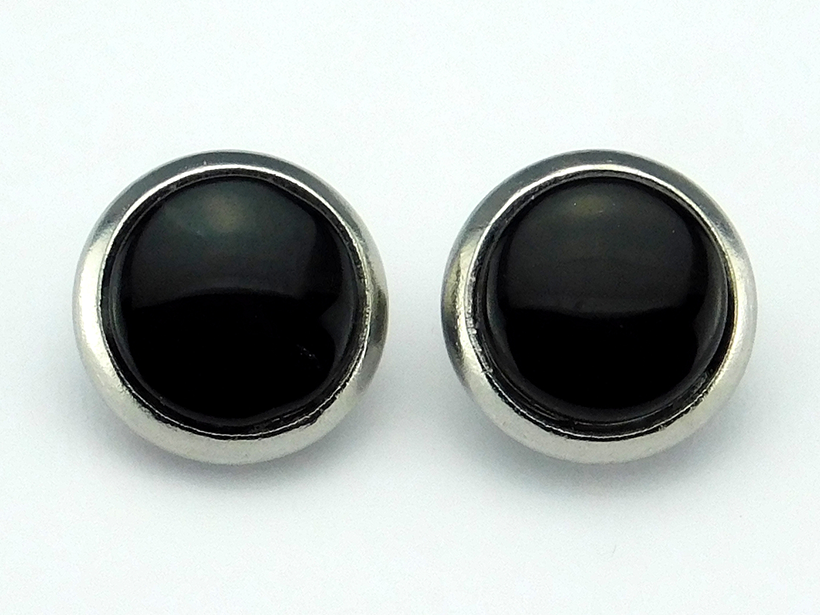 Ohrstecker "Elegant Black" aus Edelstahl 10mm