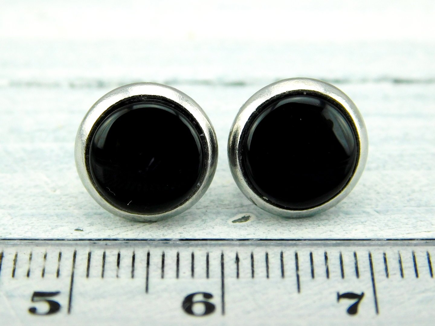 Ohrstecker "Elegant Black" aus Edelstahl 10mm