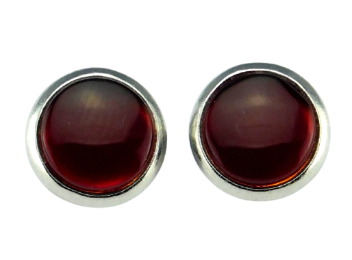 Ohrstecker "Dunkle Kirsche" aus Edelstahl 10mm