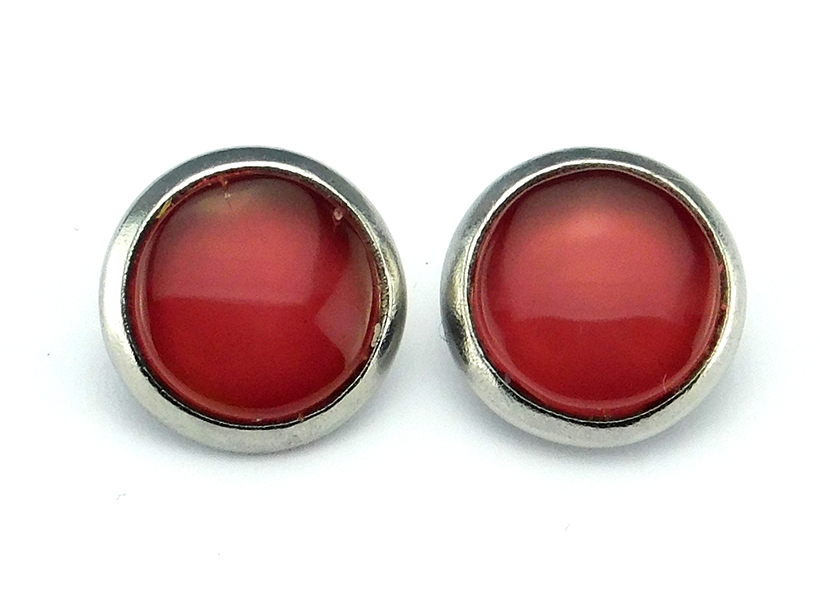 Ohrstecker "Erdbeerrot" aus Edelstahl 10mm