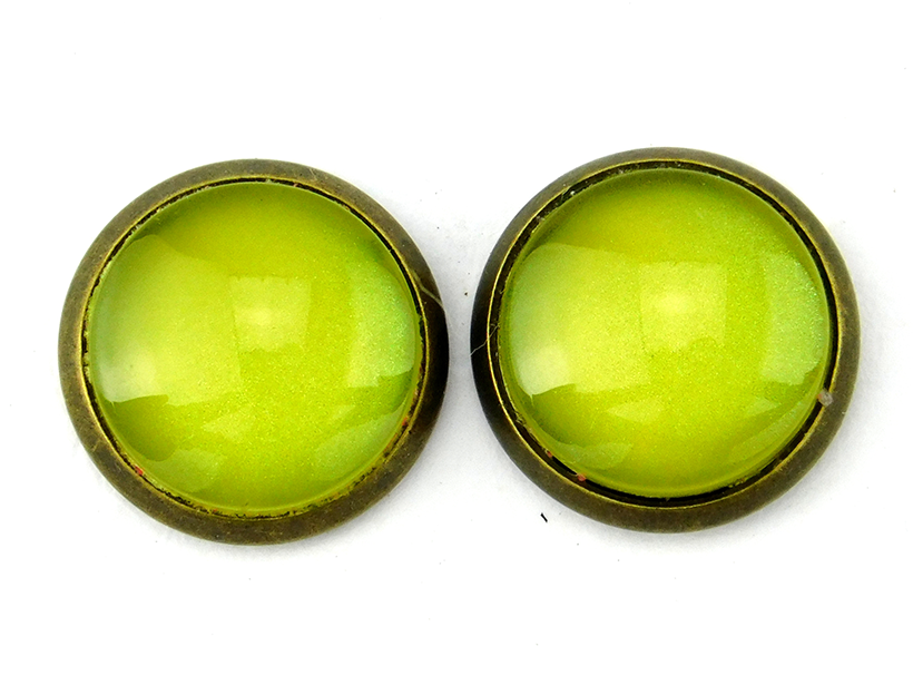 Ohrstecker "Freche Limette" in Bronze 12mm