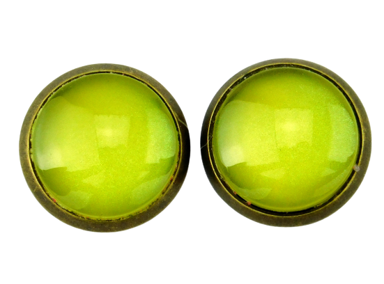 Ohrstecker "Freche Limette" in Bronze 12mm