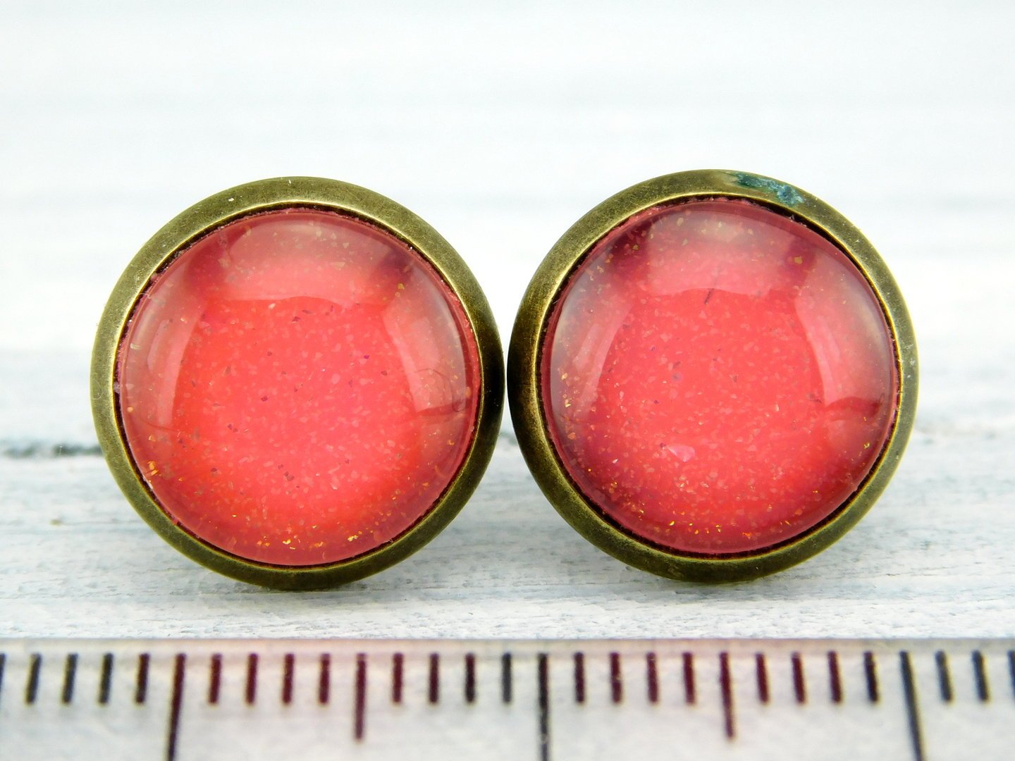 Ohrstecker "Melon Smoothie" in Bronze 12mm
