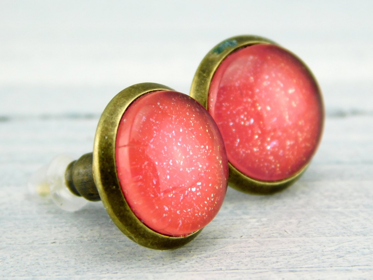 Ohrstecker "Melon Smoothie" in Bronze 12mm