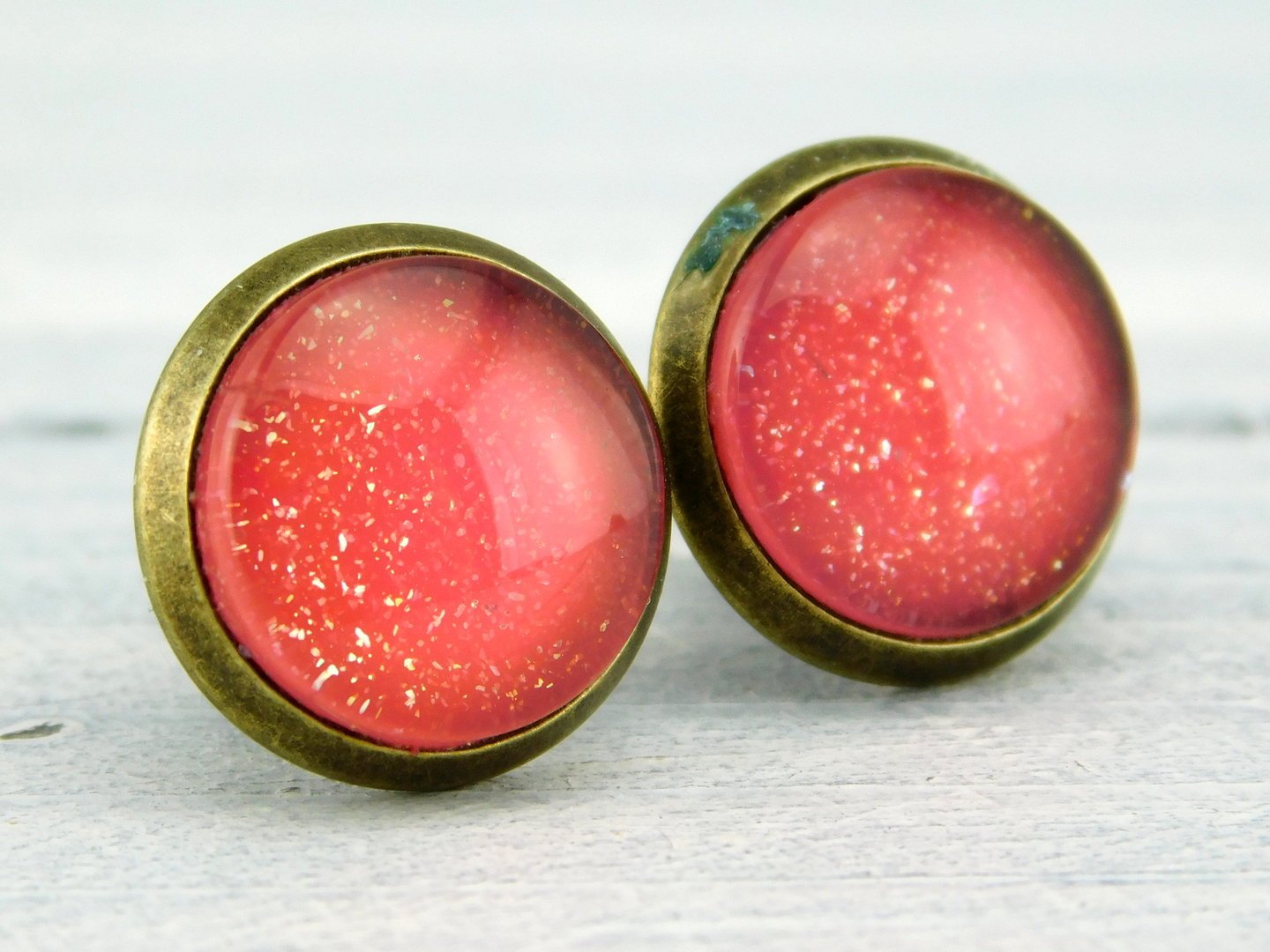 Ohrstecker "Melon Smoothie" in Bronze 12mm