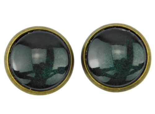 Ohrstecker "Mystic Petrol" in Bronze 12mm